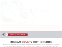 Tablet Screenshot of mcleancountyorthopedics.com